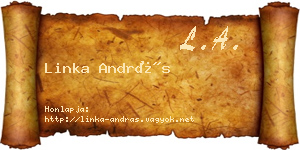 Linka András névjegykártya
