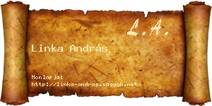 Linka András névjegykártya